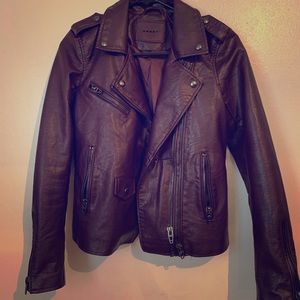 Burgundy leather jacket